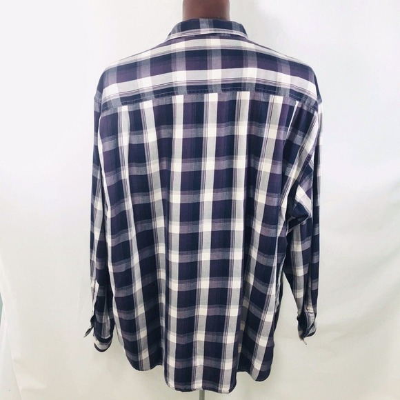 EDDIE BAUER Shirt Mens XL Button Down Relaxed Fit Plaid Long Sleeve 100% Cotton - Picture 2 of 9